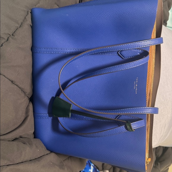 Tory Burch Blue Perry Tote Bag - Picture 1 of 6